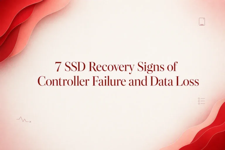 7 SSD Recovery Signs of Controller Failure and Data Loss