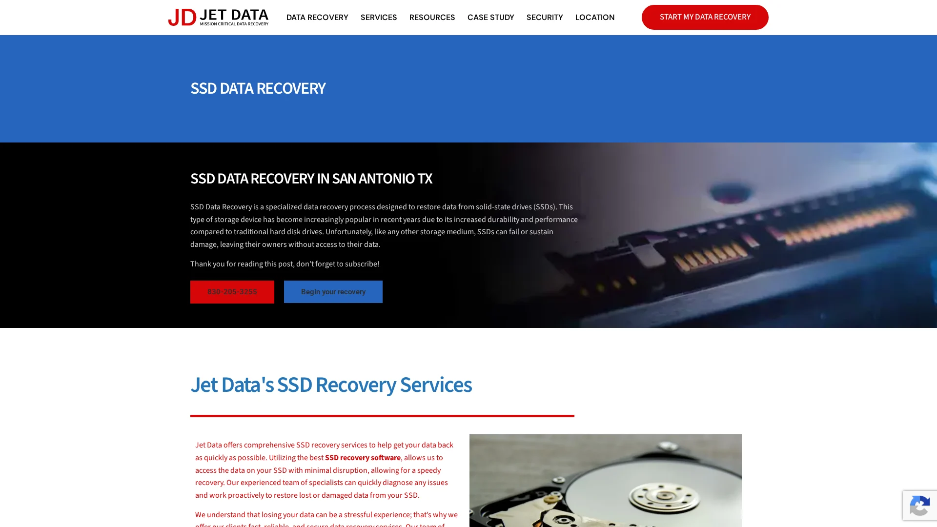 Jet Data Recovery for SSD controller failure