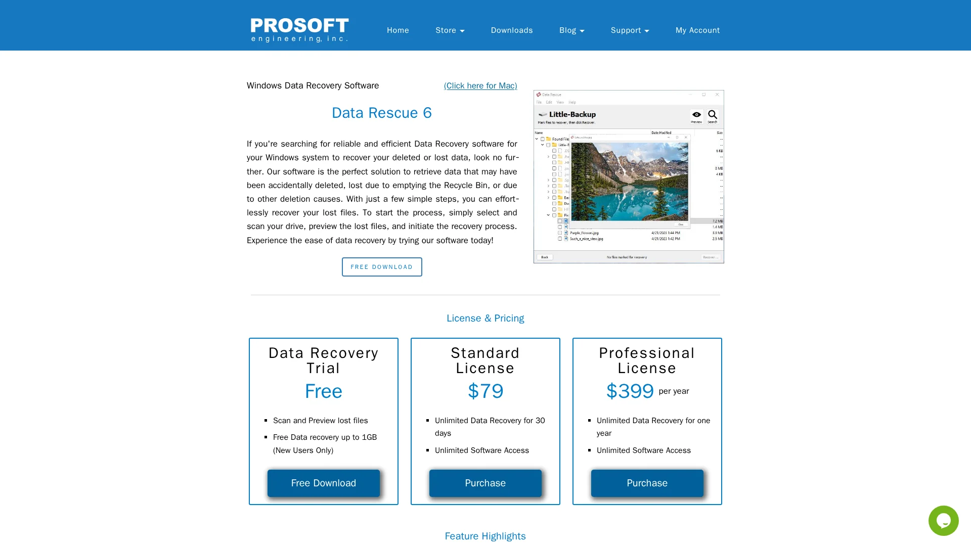 Data Rescue software